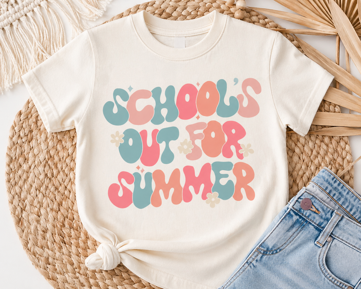 School’s Out for Summer SVG | Retro Kids Summer Design | Groovy Pastel SVG | Cricut & Silhouette Cut File | Instant Download